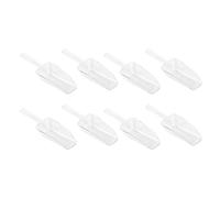 TOYMYTOY Paletta di plastica per mollette di popcorn per buffet a buffet con fiocchi di ghiaccio, 8 pezzi, in plastica trasparente