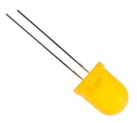 TOYO LED 100 Pezzi LED Singoli 10mm Ambra Diffusi 200mcd 40° 25mA 2.1V