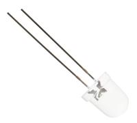 TOYO LED 50x Bianco 8mm LED Acqua Trasparente 15,000mcd 20° 25mA 2 Pin