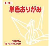 Toyo Origami Paper Single Colour - Cream - 15cm, 100 Sheets