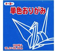 Toyo Origami Paper Singolo Colore - Blu - 15 cm, 100 fogli