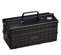 Toyo ST-350BK - Cassetta degli attrezzi a 2 ripiani, colore: nero
