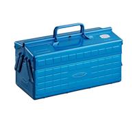 TOYO STEEL 2-Tier Tool Box ST-350B Blue Openable door Storage Case 350x160x215mm
