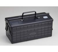 TOYO STEEL 2-Tier Tool Box ST-350BK Black Openable door Storage Case 350x160x215