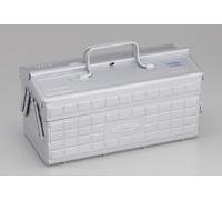 TOYO STEEL Cassetta degli attrezzi a 2 livelli ST-350SV Silver Porta apribile...