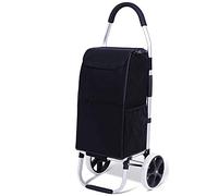 Carrello della Spesa con Ruote Grandi, Carrello della Spesa Riutilizzabile Pieghevole per Impieghi Pesanti per Generi Alimentari, per Donne Viaggi Casa Cucina Supermercato , Carico 50 kg