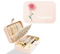 toyofmine Portagioie da Viaggio Personalizzato, Porta Gioielli Donna, Piccolo Portagioie da Viaggio, Regalo per Donne e Ragazza, Regali Ideali per Compleanno, Matrimonio