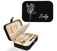 toyofmine Portagioie da Viaggio Personalizzato, Porta Gioielli Donna, Piccolo Portagioie da Viaggio, Regalo per Donne e Ragazza, Regali Ideali per Compleanno, Matrimonio