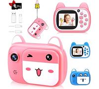 TOYOGO Fotocamera digitale per ragazze e ragazzi, doppia lente HD 1080P, scheda SD 32G, videoregistratore per bambini come regalo di Natale, compleanno o festival (rosa)