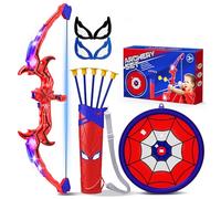 Toyokid Giocattoli a partire da 3 4 5 6 7 8 9 10 11 12 anni per ragazzi, freccia e arco per bambini con luce a LED, giocattolo per esterni a partire dai 9 10 11 12 anni, per bambini