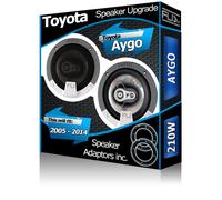 Toyota Aygo Anteriore Porta Altoparlanti FLI Auto Kit + Adattatore Anelli 210W