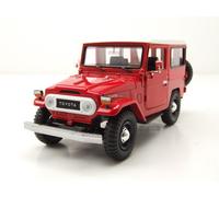 Toyota FJ40 Land Cruiser 1974 Rosso/Bianco Modellino Auto 1:24 MotorMax