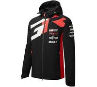 Toyota Gazoo Racing, Merchandising ufficiale WEC 2025, giacca impermeabile con zip intera, nero, rosso, bianco, Nero , L