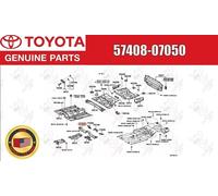 Toyota OEM Floor Cross-Member 57408-07050 originale