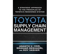 Roy Vasher Srid Toyota Supply Chain Management: A Strategic A (Copertina rigida)