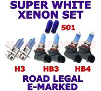Toyota Supra Hatchback 1993-1999 Set H3 HB3 HB4 501 Super Bianco Xenon Lampadine