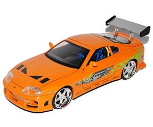 Toyota Supra Orange Brian's Paul Walker The Fast and The Furious 1/24 Jada Modello Auto