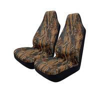 TOYOUN Camo Coprisedili per auto anteriori universali Coprisedili per sedili avvolgenti impermeabili adatti alla maggior parte dei camion Vans 2 posti auto Camouflage Forest Pattern