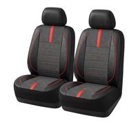 TOYOUN coprisedili auto Anteriore universale Poliestere e PU Rosso/Nero