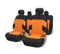 TOYOUN Coprisedili Auto Universale Arancia | Set Copri-Sedile Universali per Anteriori e Posteriori | Accessori Auto Interno | Set Completo di Coprisedili
