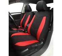 TOYOUN Coprisedili Auto Universale Copri-sedili Auto Anteriore in Tessuto Coprisedili Universali per Guidatore e Passeggero 2 Posti Accessori Interni Auto,Rosso
