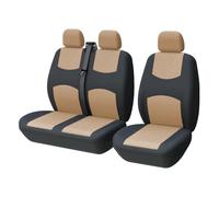 TOYOUN Coprisedili per furgone, bicolore, universali, adatti alla maggior parte dei furgoni, camion, coprisedili anteriori e doppi, nero e beige