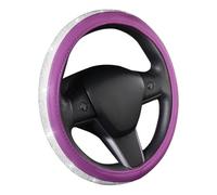 TOYOUN Coprivolante con gioielli, da donna, in pelle PU, con strass di cristallo, universale, adatto per volanti da 37 a 38 cm, di dimensioni standard, glitter, accessori auto, viola