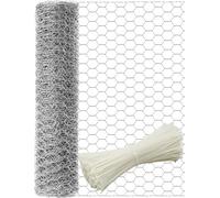 TOYPOPOR Rete metallica per polli, 40 cm x 5 m, per esterni, antiruggine, esagonale, zincata, per proteggere piante da giardinaggio, verdure, fiori, frutta da cani, conigli, scoiattoli