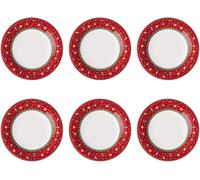Toy's Delight Specials, Set 6 pezzi Piatto Piano Rosso 27cm