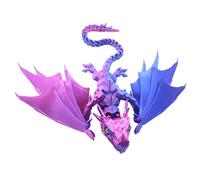 Toys Dragon articolato - Modello stampato in 3D, più grandi giocattoli Draghi Crystal Crystal | Scultura di allerie di stress per impulso alla creatività, display per la casa, figura di creatura mobil