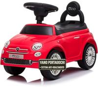 TOYSCAR Auto a Spinta Macchinina Fiat 500 Primi Passi Cavalcabile Per Bambini da 12 a 36 Mesi Con suoni e Sistema Antiribaltamento Vano Portaoggetti e Schienale per Imparare a Camminare (Rosso)