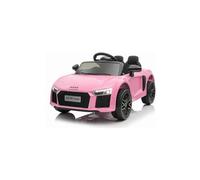 TOYSCAR Macchina Elettrica per Bambini Audi R8 Spyder Full Optional Auto Elettrica per Bambini Telecomandata Sedile in Pelle Porte Apribili Doppio Motore Elettrico 12V Rosa