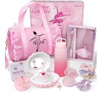 Toyssa Balletto Regalo Bambina 5 6 7 8 9 10 Anni, Borsa da Ballo Scatola Musicale Quaderno Glitterato Bottiglia d'Acqua Collana Portachiavi, Regali Compleanno Bambina Bambini 5-12 Anni Femmina