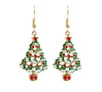 Toyvain 1 Paio di Orecchini Natalizi Strass Ciondola Orecchino per Le Donne