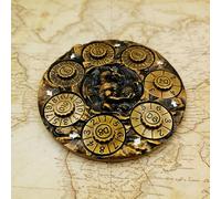 TOYVERSE Dadi in lega, colore oro antico, 7 in 1 Bussola a ruota girevole, adatto per D&D, DND, RPG, MTG, Dungeon e Draghi, Giochi da tavolo e giochi di ruolo, 15 anni e più