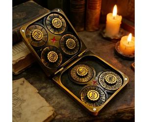 TOYVERSE Dadi in lega, colore oro antico, 7 in 1 Ruota girevole pieghevole, adatta per D&D, DND, RPG, MTG, Dungeon e Draghi, Giochi da tavolo e giochi di ruolo, 15 anni e più