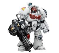 TOYVERSE JOYTOY 1/18 Action Figure Warhammer 40,000, White Scars Terminator 3 with Power Fist and Assault Cannon, Mobile Gelenke Personaggio, 14,3 cm, 15 anni e oltre