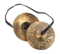 Toyvian 1 Paio Di Accessori Per La Meditazione in Ottone Fatti A Mano Piccoli Cembali Per Danza Del Ventre E Yoga Cembali A Basso Volume Con Simboli Musicali