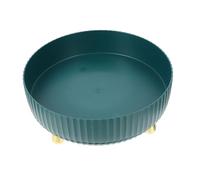 Toyvian 1 PC Vassoio Portaoggetti Girevole per Cucina Supporto Rotante Scaffale da Cucina in PP Porta Barattoli per Condimenti e Porta Trucchi Verde