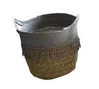 Toyvian 1 Pezzo Vaso di Fiori in Rattan Cestino Decorativo All'aperto Intrecciata Sospeso Intrecciato Cestino di Rattan Cestino di Vimini Pianta Cesto di Piante Piccolo Tessitura con bambù