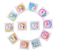 Toyvian 1 Set adesivi per album neonata Sticker mensili bebè adesivi motivazionali adesivi pianificatore giorni primo anno compleanno adesivo adesivo pietra miliare carta