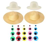Toyvian 1 Set Cappello Di Paglia Di Graffiti Fai -da -te Cappelli Di Paglia Sfusi Cappelli Di Paglia Per Cappelli Divertenti Per Cappello Craft Kid Caps for Cannuccia
