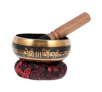 Toyvian 1 set Ciotola Tibetana per Meditazione con Mazzuolo e Cuscino Unici per Yoga e Pratiche Spirituali Materiali Legno e Perfetta per Guaritori e Insegnanti Colore Colore Casuale
