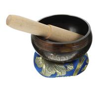 Toyvian 1 set Ciotole Cantanti Rame per Meditazione per Yoga e Rilassamento Include Legno e Cuscinetto per Esperienze
