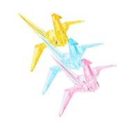 Toyvian 1 Set Decorazioni Acrilico Trasparente Gru Origami Sculture per Tavolo Eleganti per Decorazioni Domestiche per Arancione 3 Pezzi