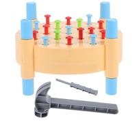 Toyvian 1 Set di Giocattoli Montessori da martellare - Panca con Martello colorato per l'educazione precoce, la coordinazione Occhio-Mano e Lo Sviluppo Muscolare - Giocattolo per Bambini Piccoli
