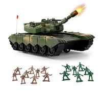Toyvian 1 set di giocattoli per carri armati per ragazzi, giocattoli per carri armati dell'esercito Carro armato con soldatini per regali di compleanno per bambini