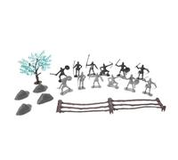 Toyvian 1 set di gioco dell'esercito dei cavalieri - Soldati medievali, figure di guerrieri giocattolo - Action figure in plastica con accessori - Set di gioco da battaglia per bomboniere e premi