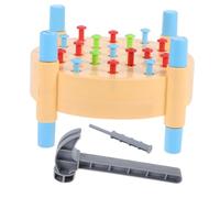 Toyvian 1 Set di Martelli Giocattolo in Legno Montessori Gioco Interattivo di Martellamento per Concetti Matematici di Base - Giocattolo Creativo di Martellamento per L'Apprendimento