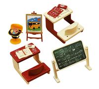 Toyvian 1 set di mini lavagna da scrivania per la scuola in miniatura, accessori per la scuola delle bambole, accessori da viaggio, per bambole, scrivania in miniatura, piccola lavagna per bambini, in